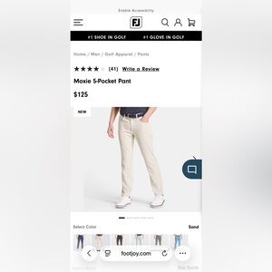 Foot Joy Men’s Moxie 5-Pocket Pant